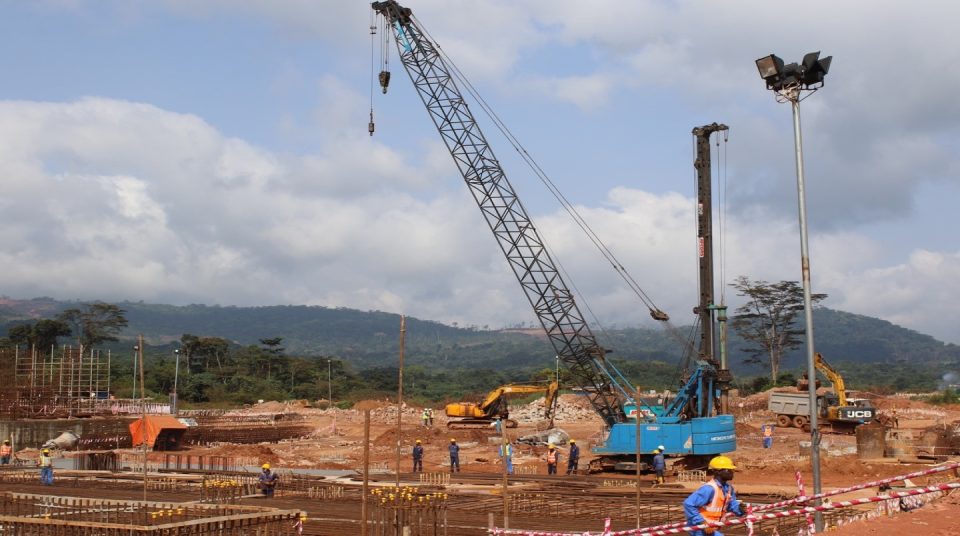 ArcelorMittal-Liberia’s ore processing plant under construction in Yekepa, Nimba County